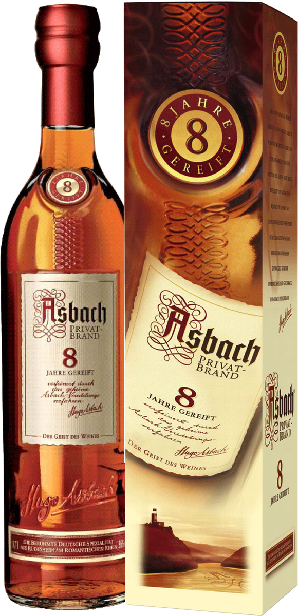 8 Jahre Privatbrand Weinbrand im Geschenkkarton