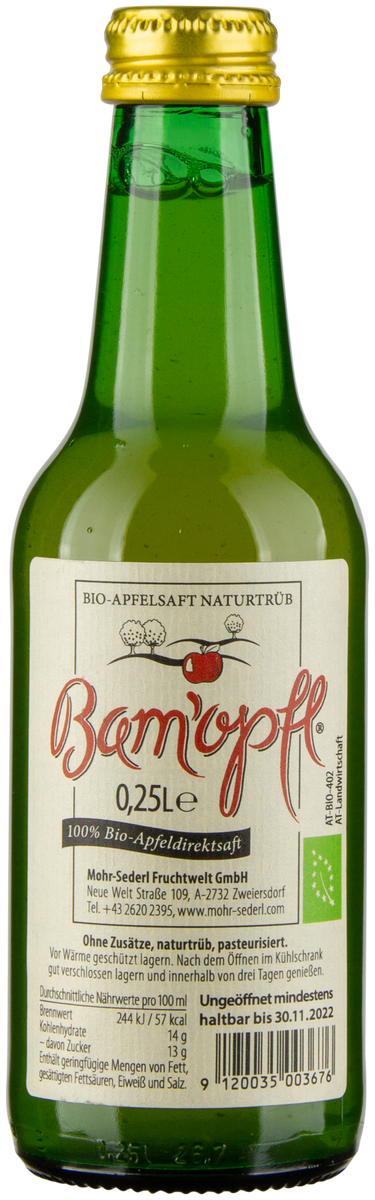 Apfelsaft Naturtrüb bio